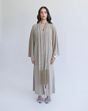 Nomad Fringe Robe Deep Beige