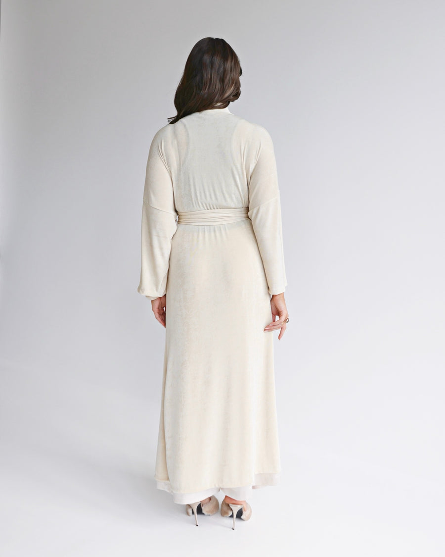 Nomad Fringe Robe Cream