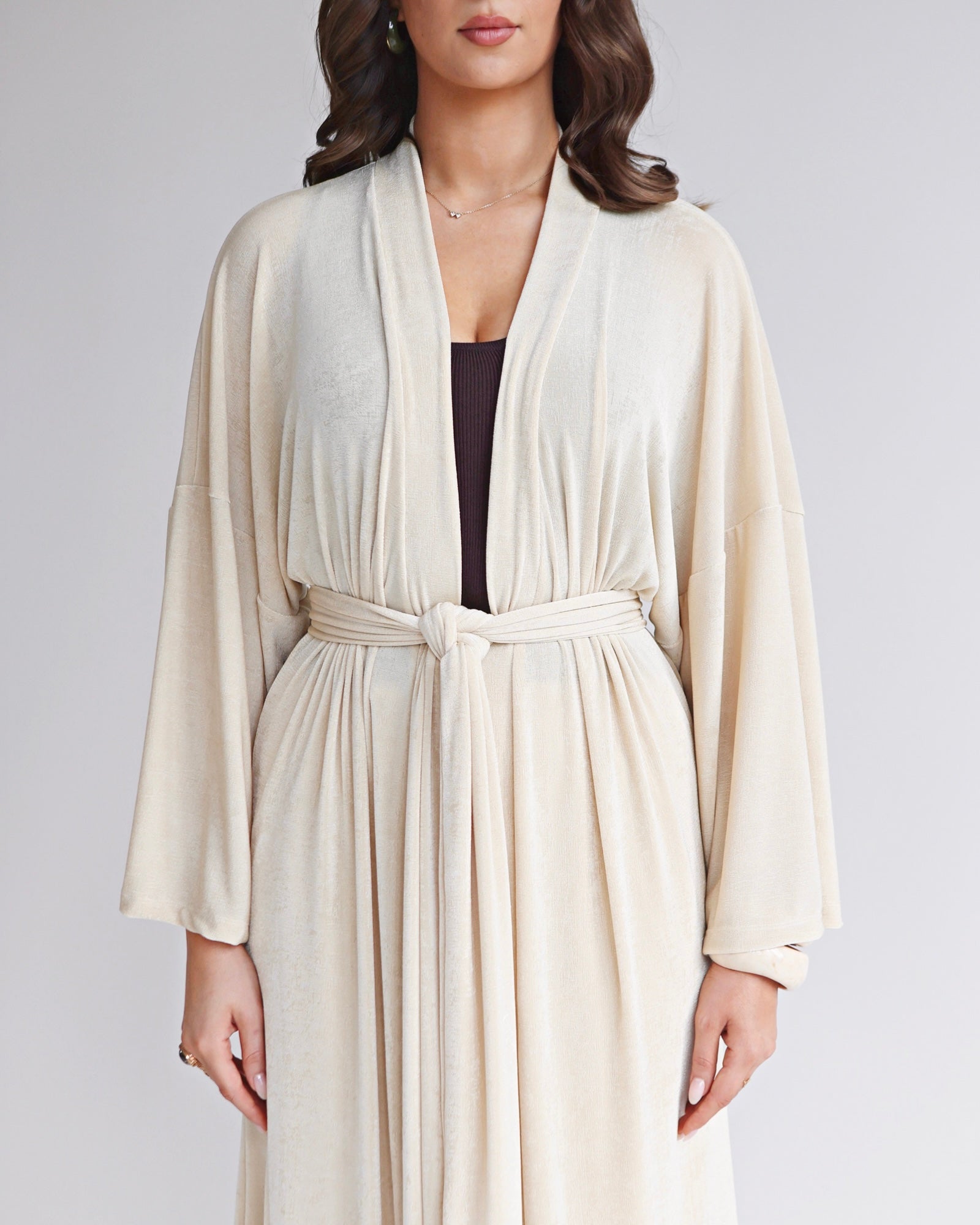 Nomad Fringe Robe Cream